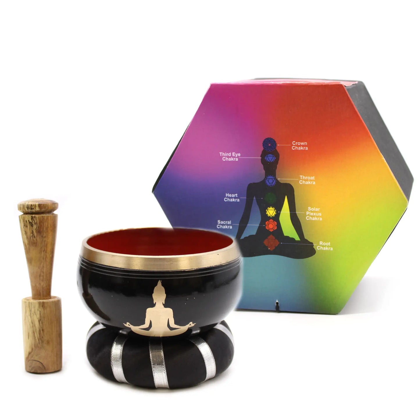 Buddha-Klangschale in Schwarz