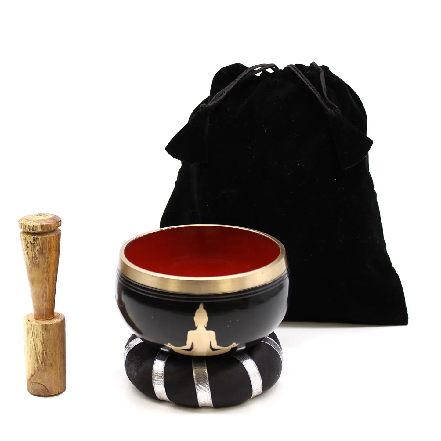 Buddha-Klangschale in Schwarz