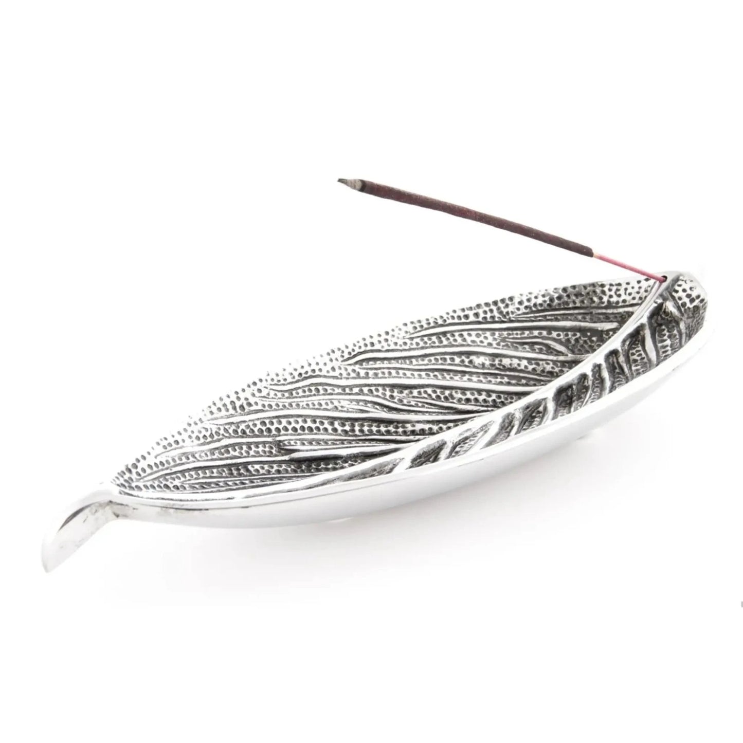 Räucherstäbchenhalter aus Metall im Blatt-Design
