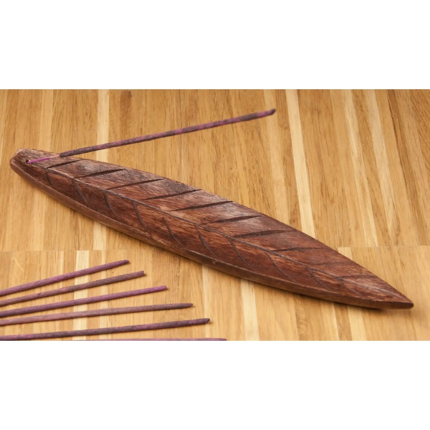 Räucherstäbchenhalter im Blatt-Design - Brown Leaf