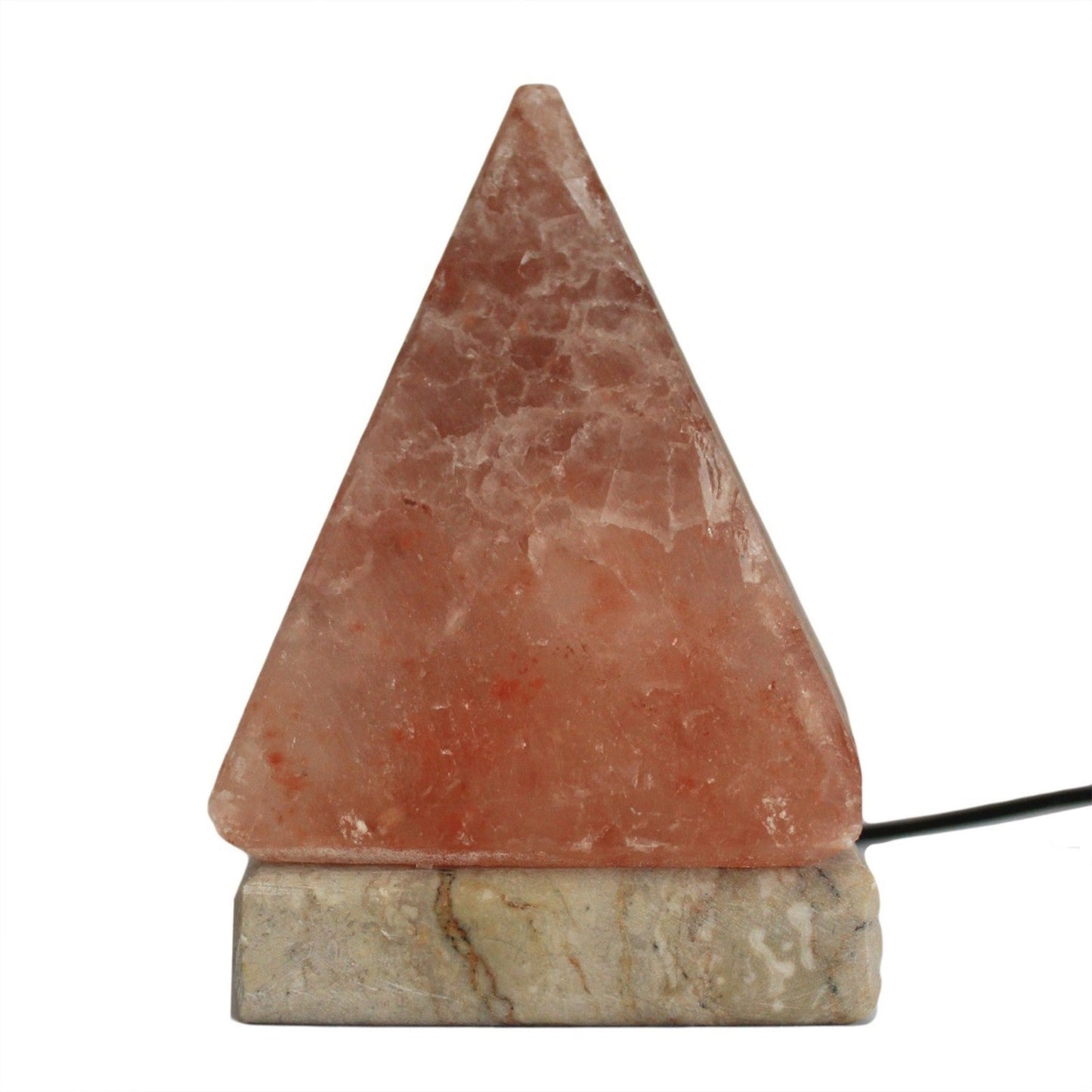 Pyramidenlampe aus Salzkristall