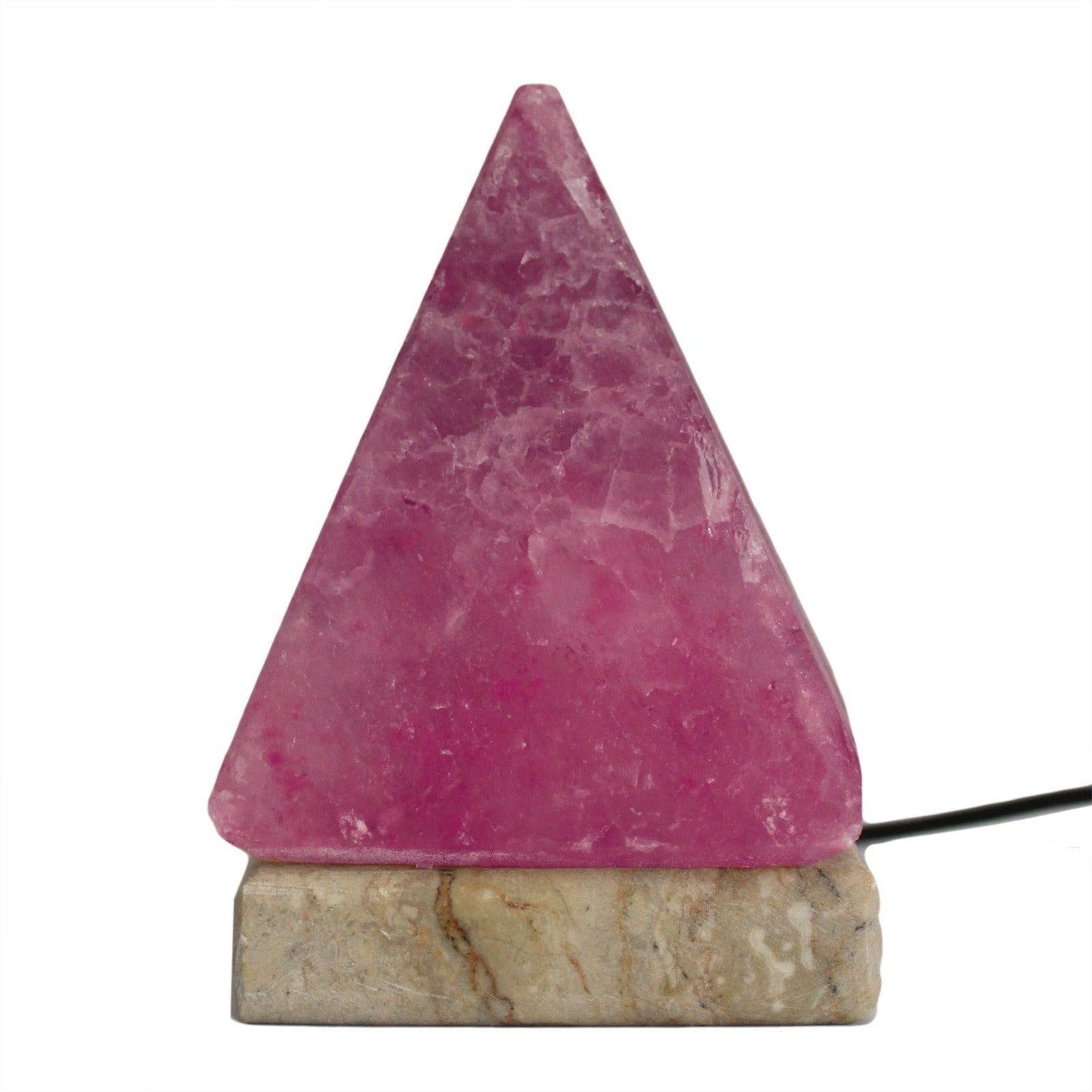 Pyramidenlampe aus Salzkristall 